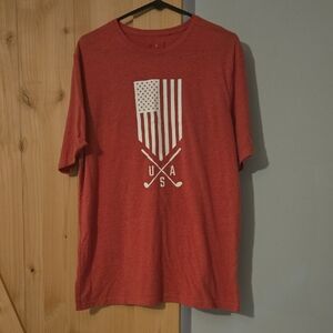 Walter Hagen Red USA Graphic Men's T-Shirt